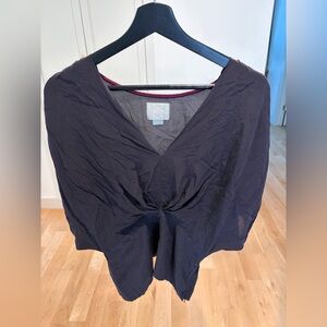 100% Silk Maeve Navy Blouse